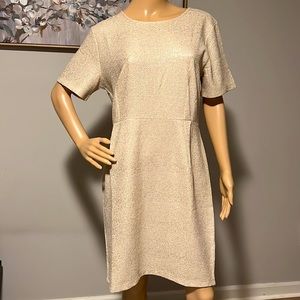 Lucky Brand dress. Size Large. Gold shimmer tone. Almost new.